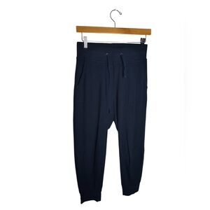 Standard James Perse Cotton Waffle Knit Joggers in navy women crop size 0/xs